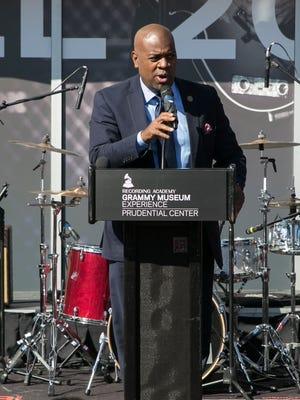 Newark Mayor Ras Baraka. The Grammy Museum Experience held a ribbon cutting ceremony to celebrate its grand opening at the Prudential Center in Newark. 10/19/2017