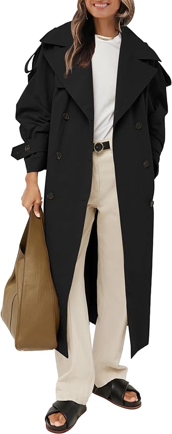 oversized long trench coat 