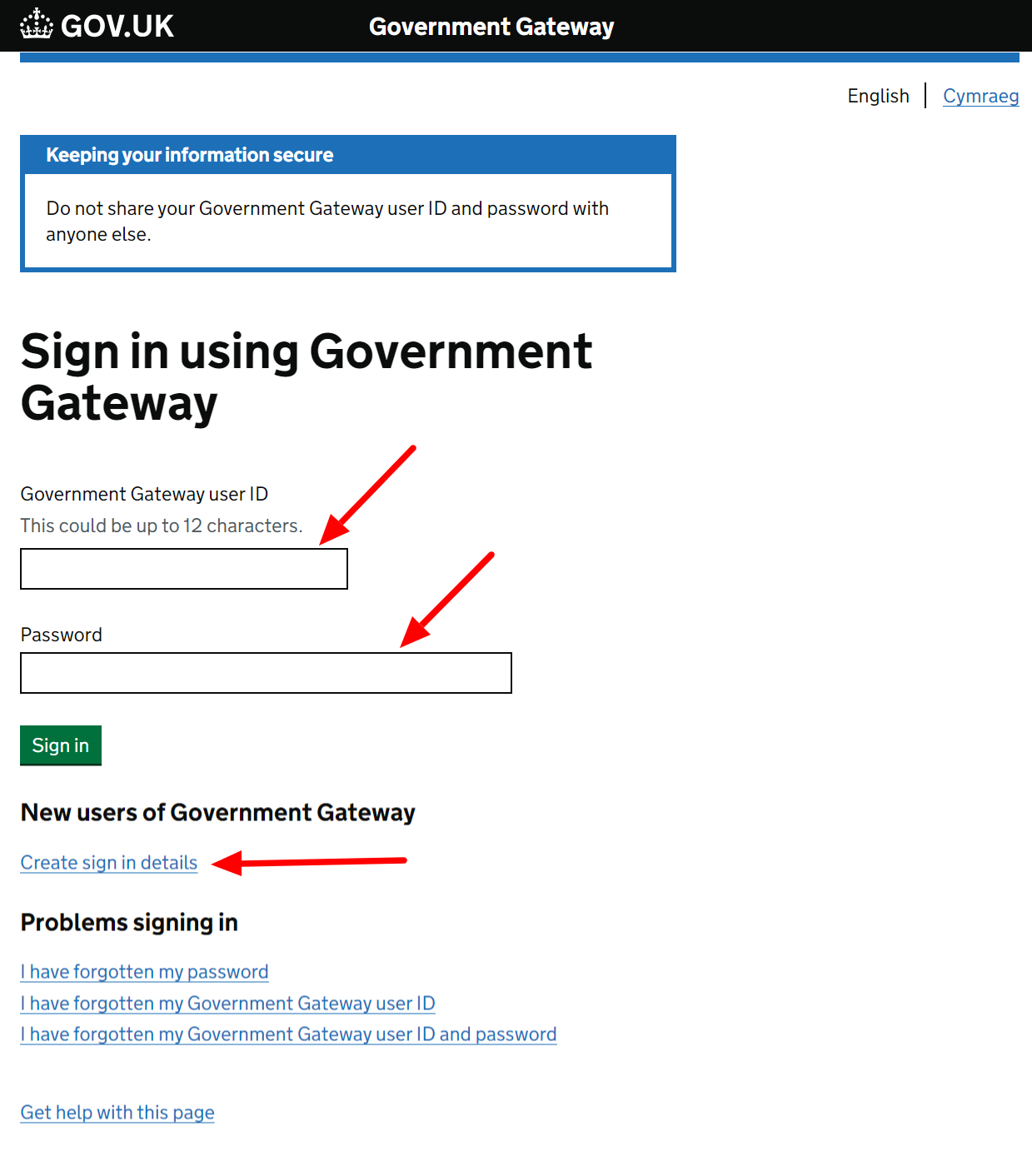 VAT Registration Page by UK Government