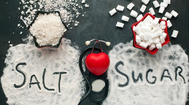 Giảm thiểu rủi ro sức khỏe với nhóm đường và muối
