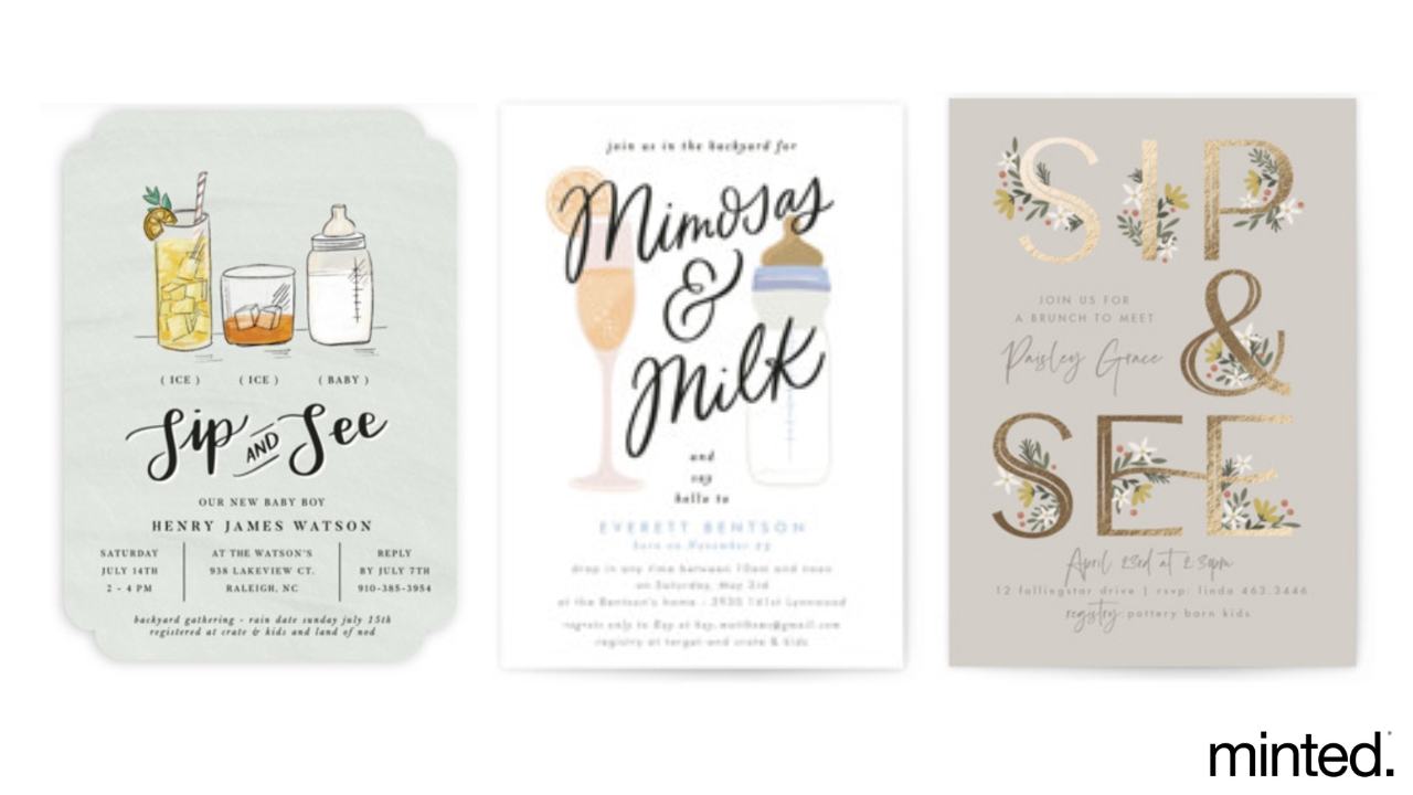 sip and see invitations
