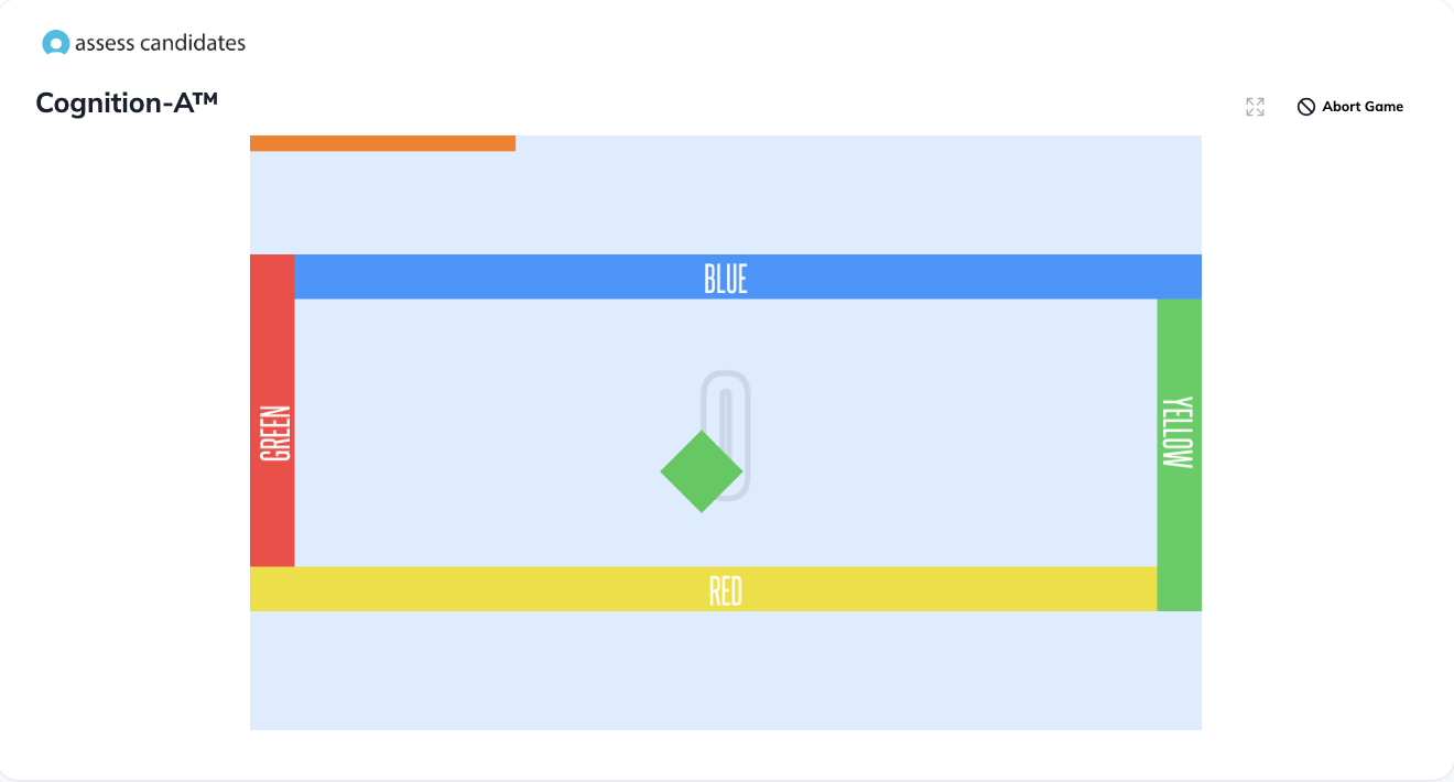 assess candidates cognitive attention game example