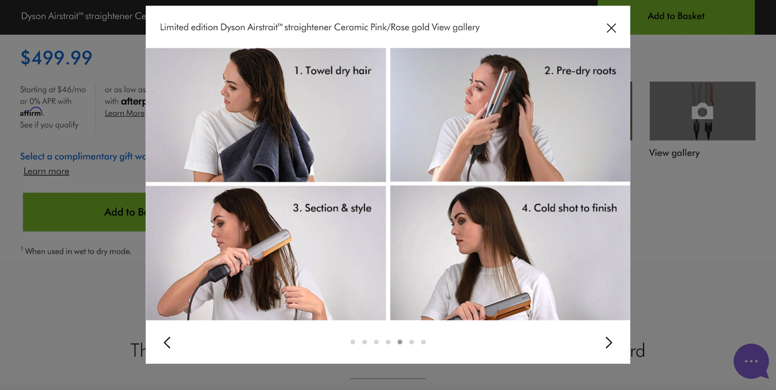 dyson hair product images example