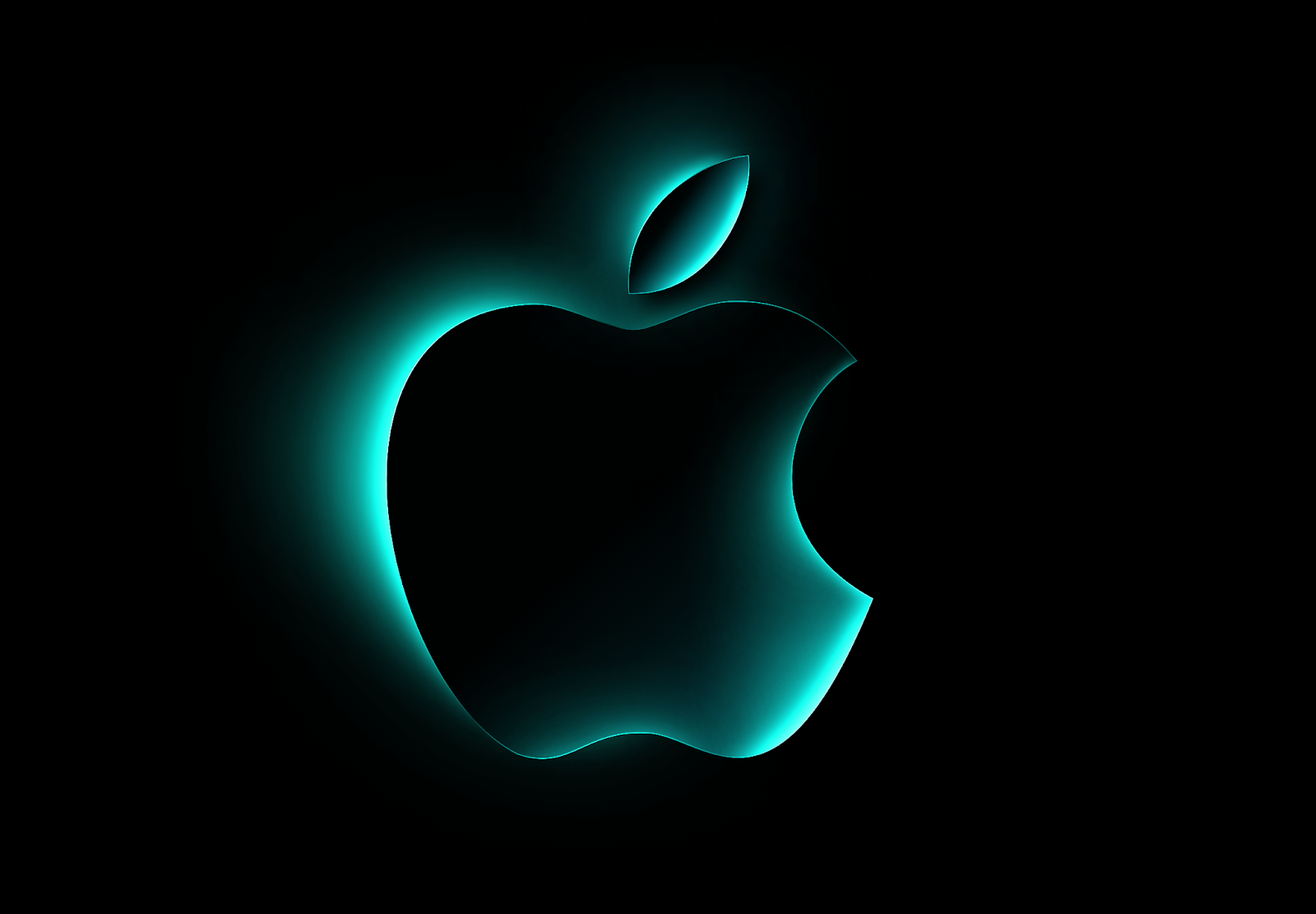 Glowing Apple Logo: Tech Innovation