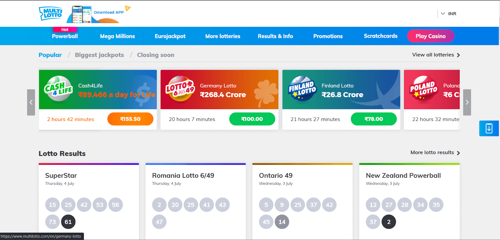 Multilotto lottery sites