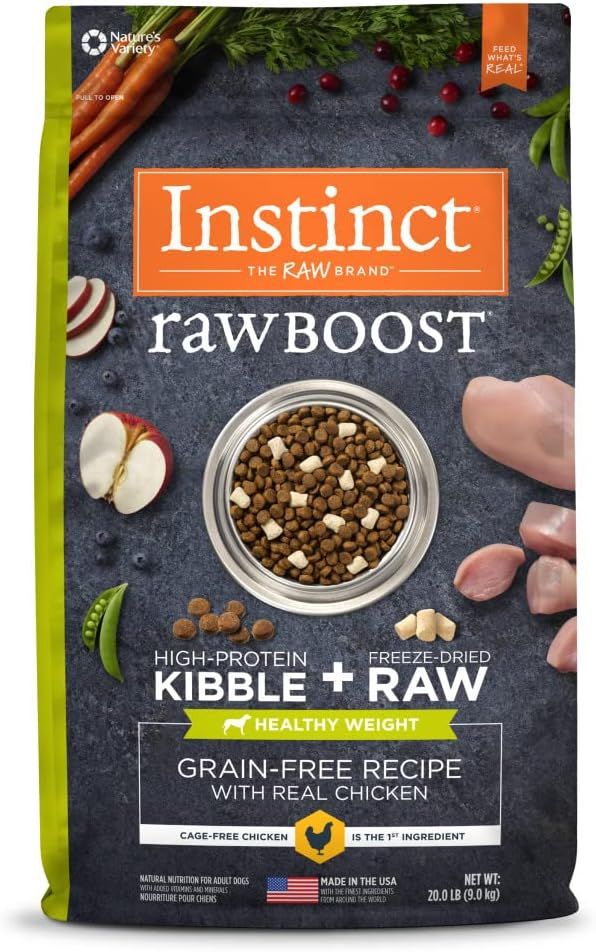 Instinct Raw Boost Healthy Weight Grain-Free Chicken & Freeze-Dried Raw Pieces Recipe