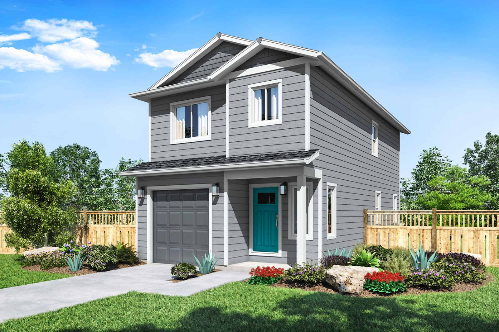 Townhouse-style home plan packed with personality