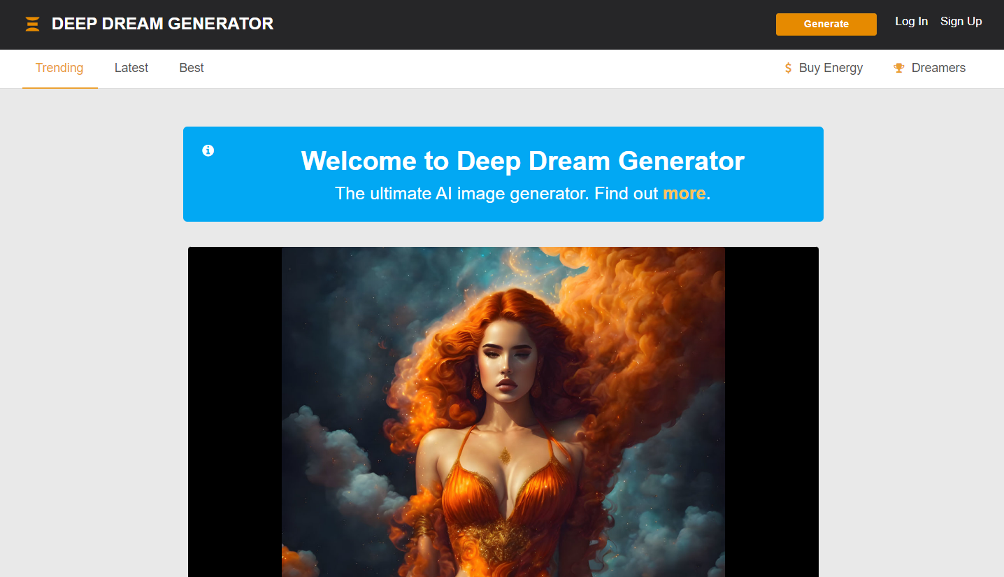 deep dream generator ai image generator