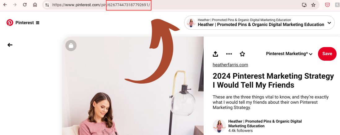 grabbing pin urls for your pinterest conversion campaign