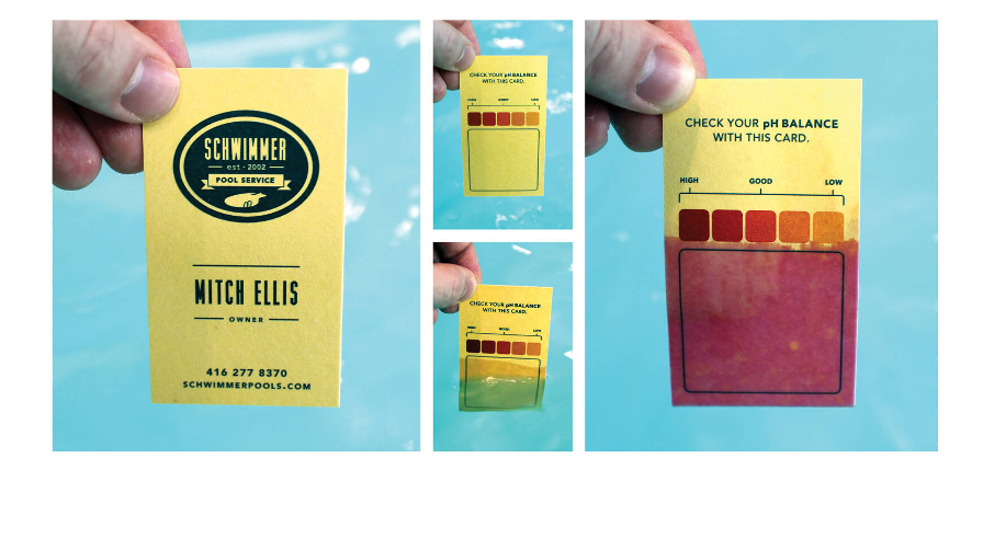 modern business card design interactive and useful check ph balance with card