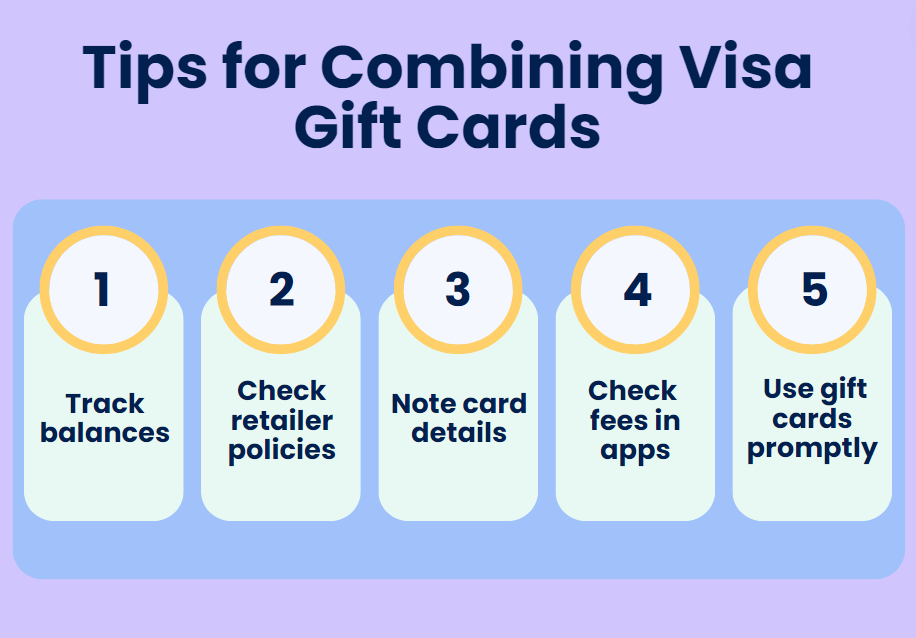 Tips for combining Visa gift cards