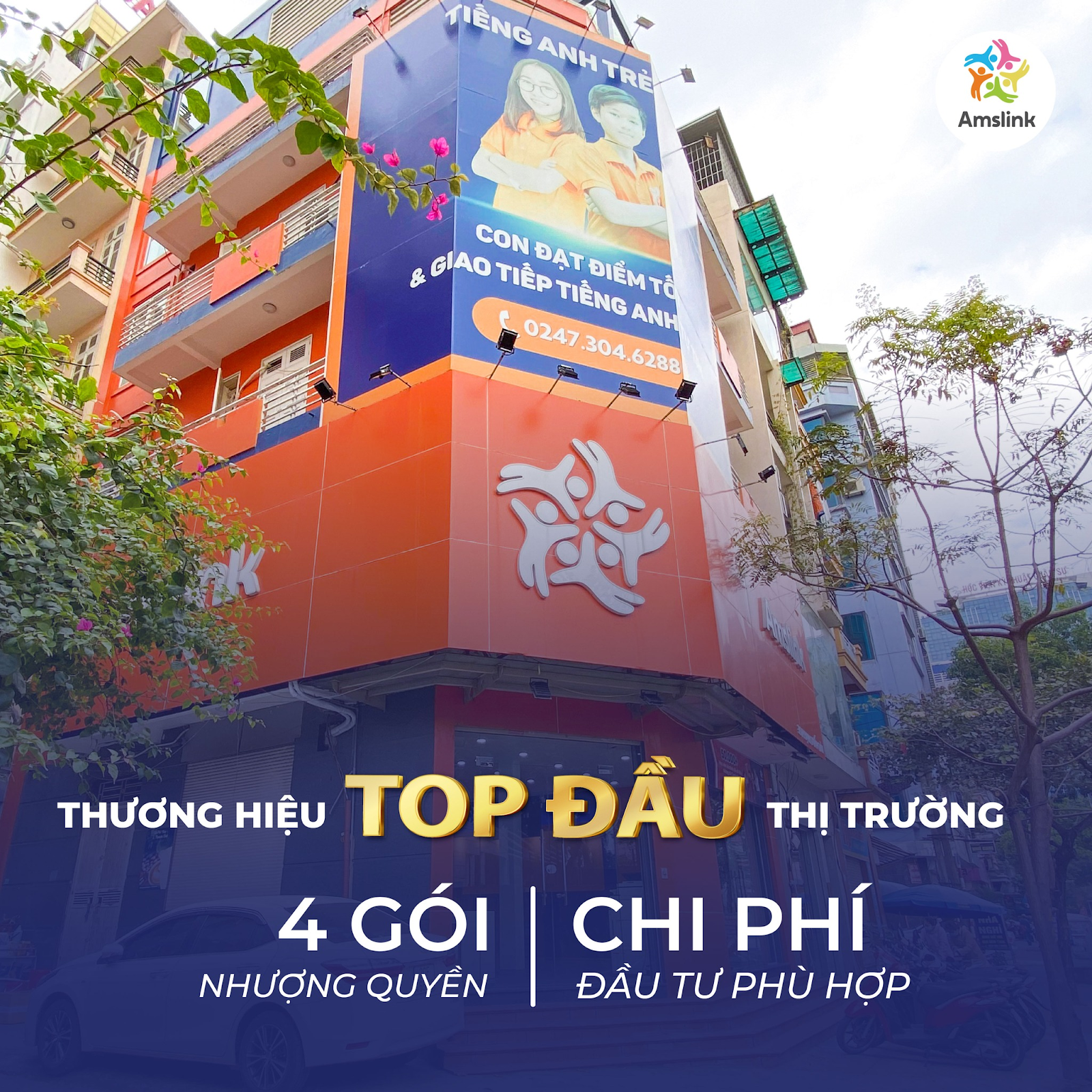 Nhượng quyền trung tâm tiếng Anh Amslink là kênh đầu tư an toàn và hiệu quả