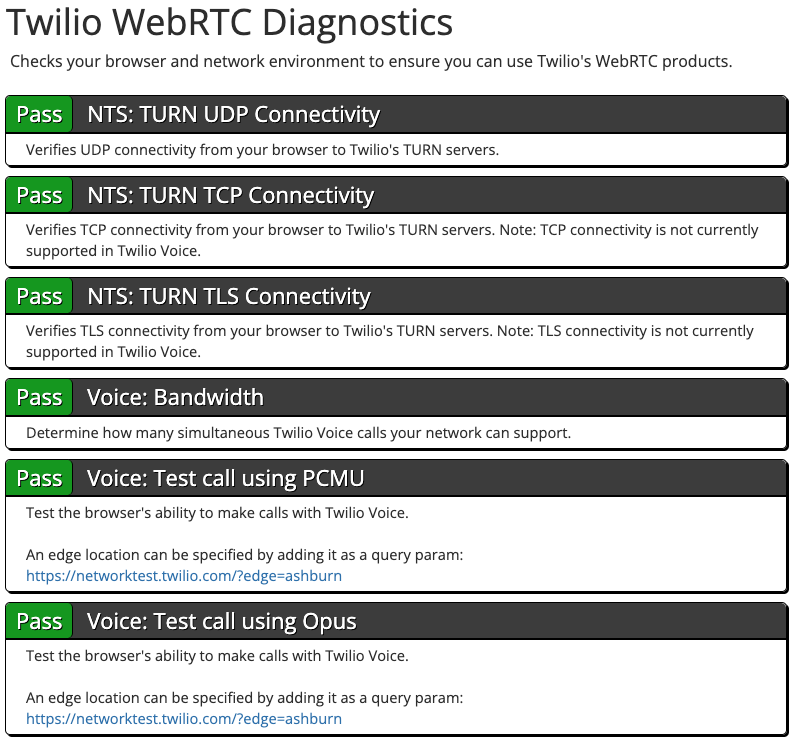 twilio webrtc test