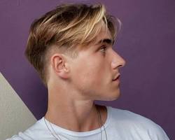 Image of Male Undercut Hair Middle Part