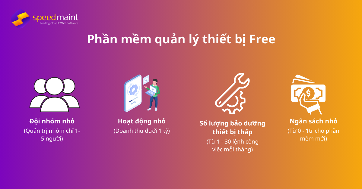 Phần mềm bảo trì thiết bị free