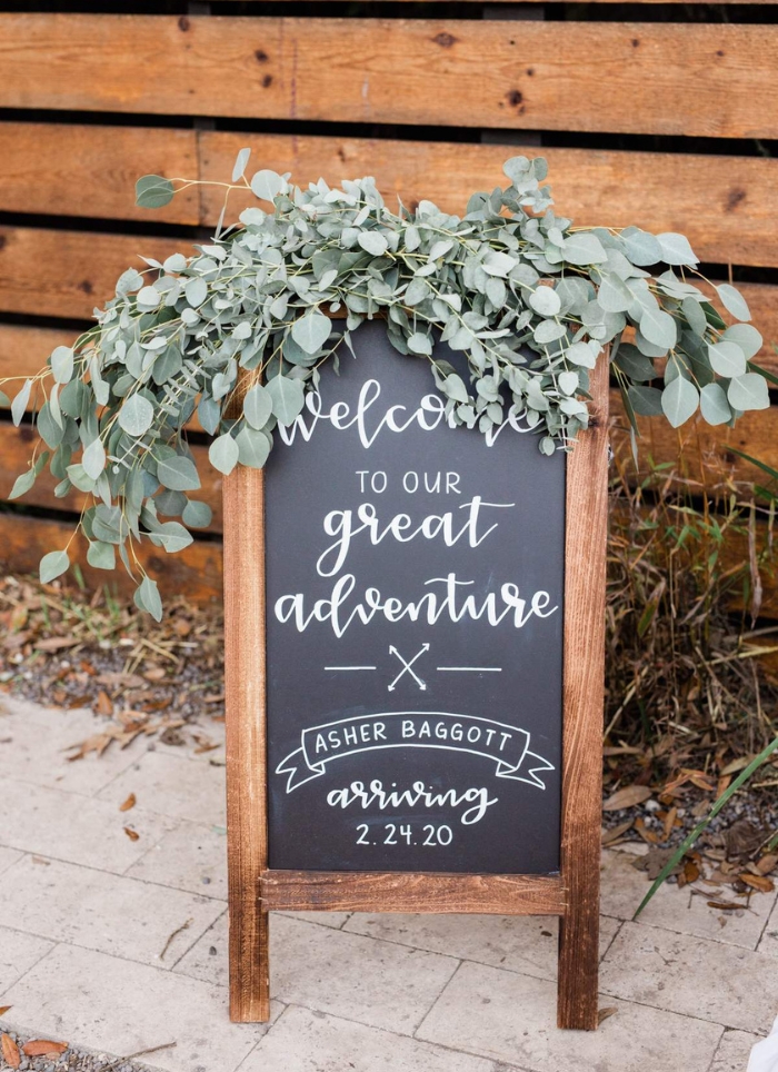 welcome to our great adventure chalkboard sign