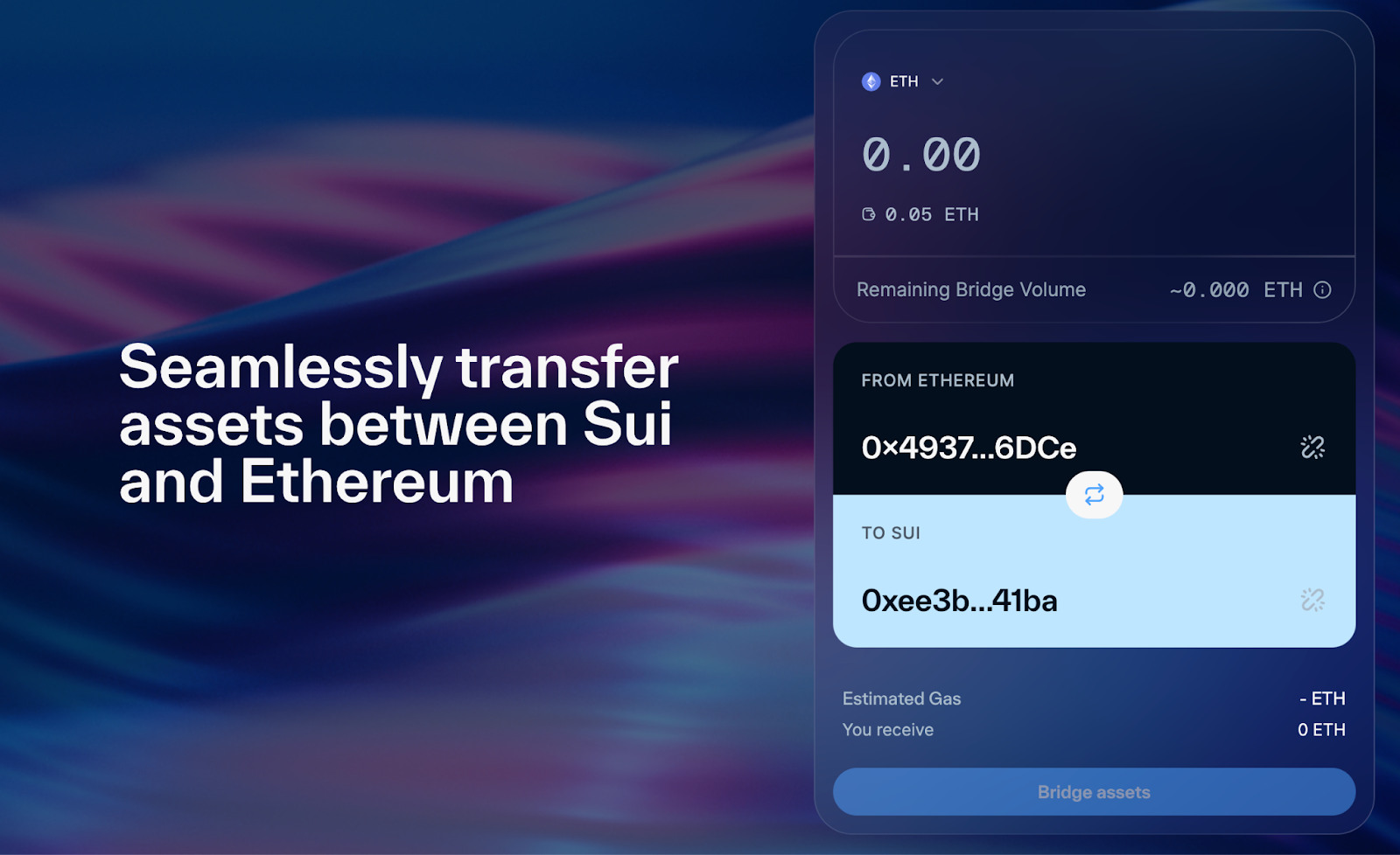 SUI Bridge overview and how to bridge/transfer assets from Ethereum to SUI