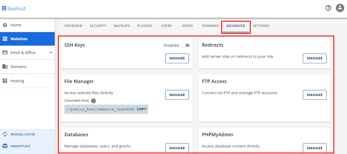 Advanced Tab Settings