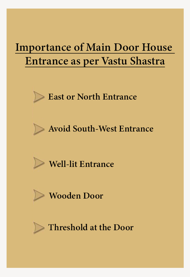 Importance of Main Door House Entrance as per Vastu Shastra