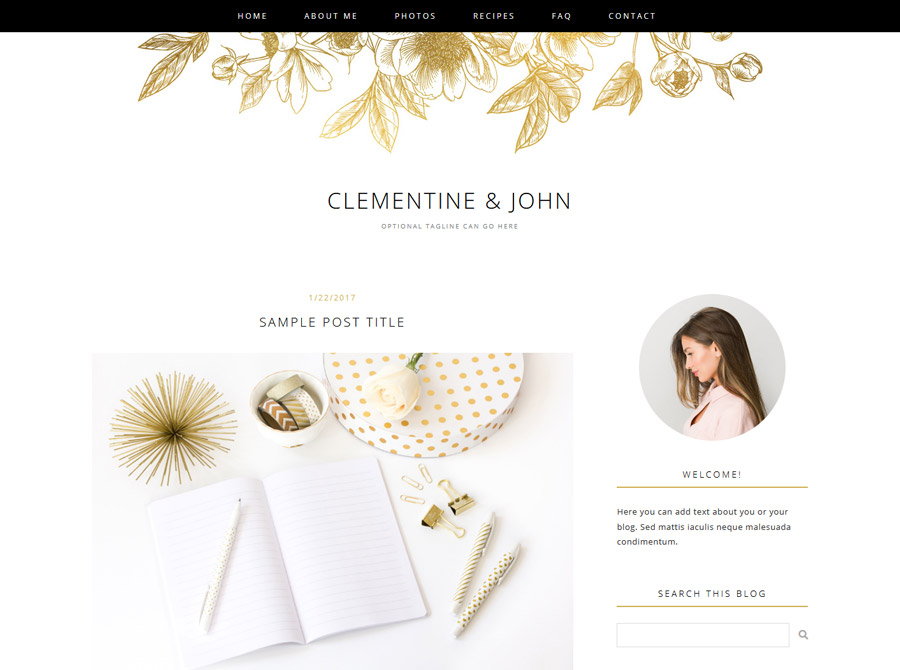 Designer blog template