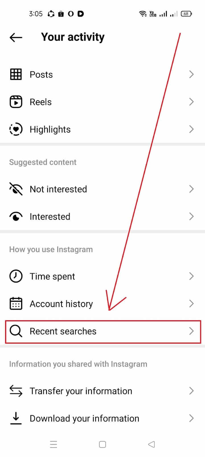 How to Clear Cache on Instagram - Recent Searches