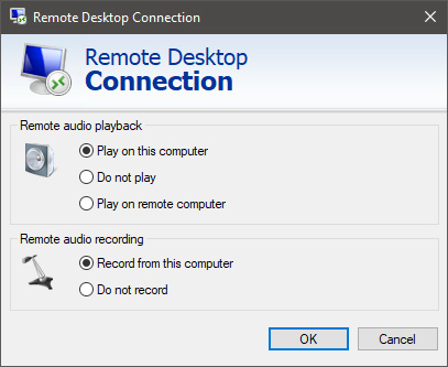 فعال کردن صدا در Remote Desktop