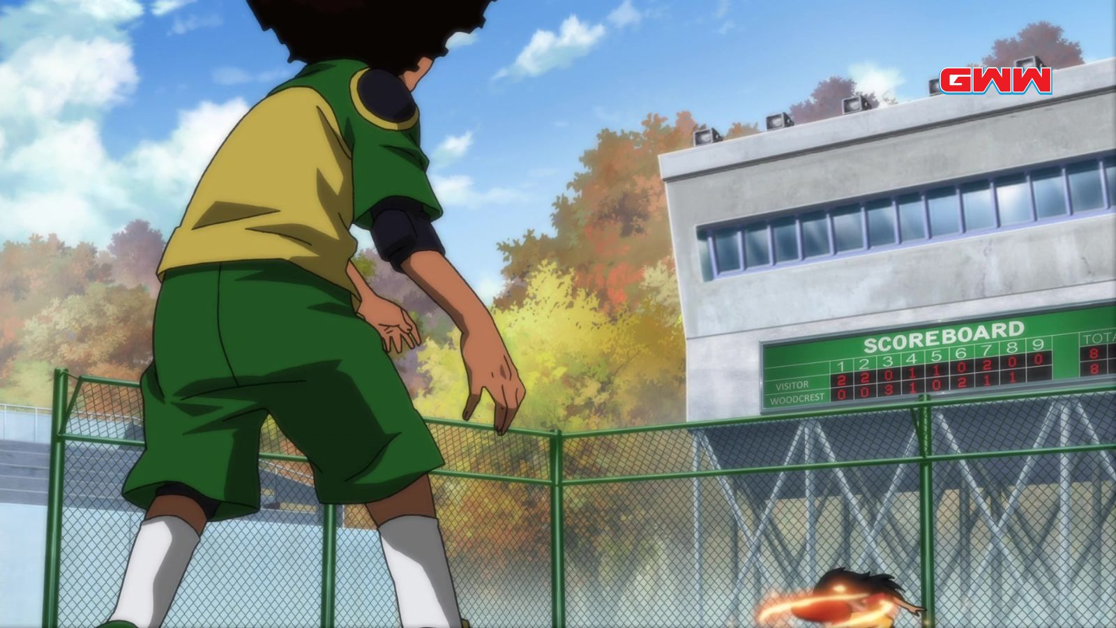 Huey jugando al kickball, ¿es Boondocks un anime?