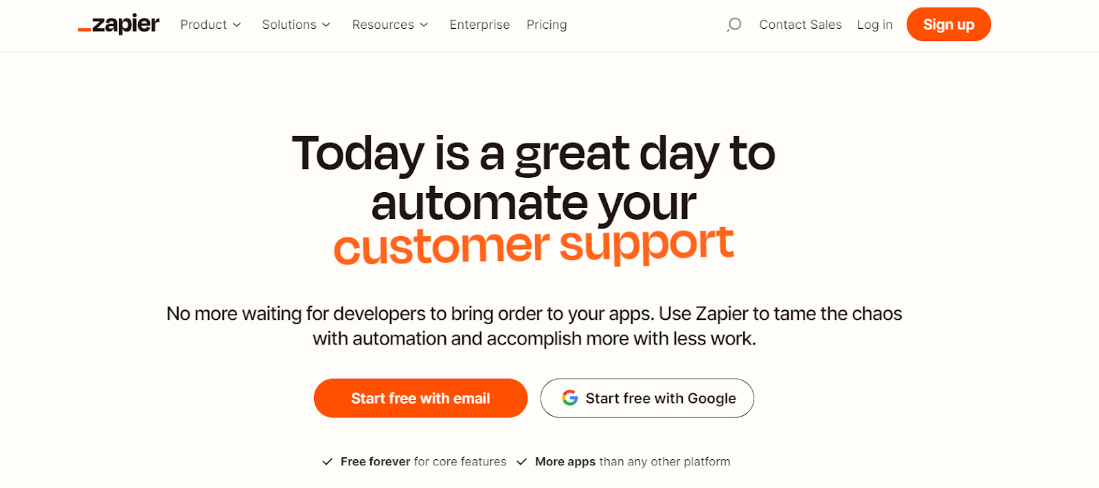 Zapier Homepage