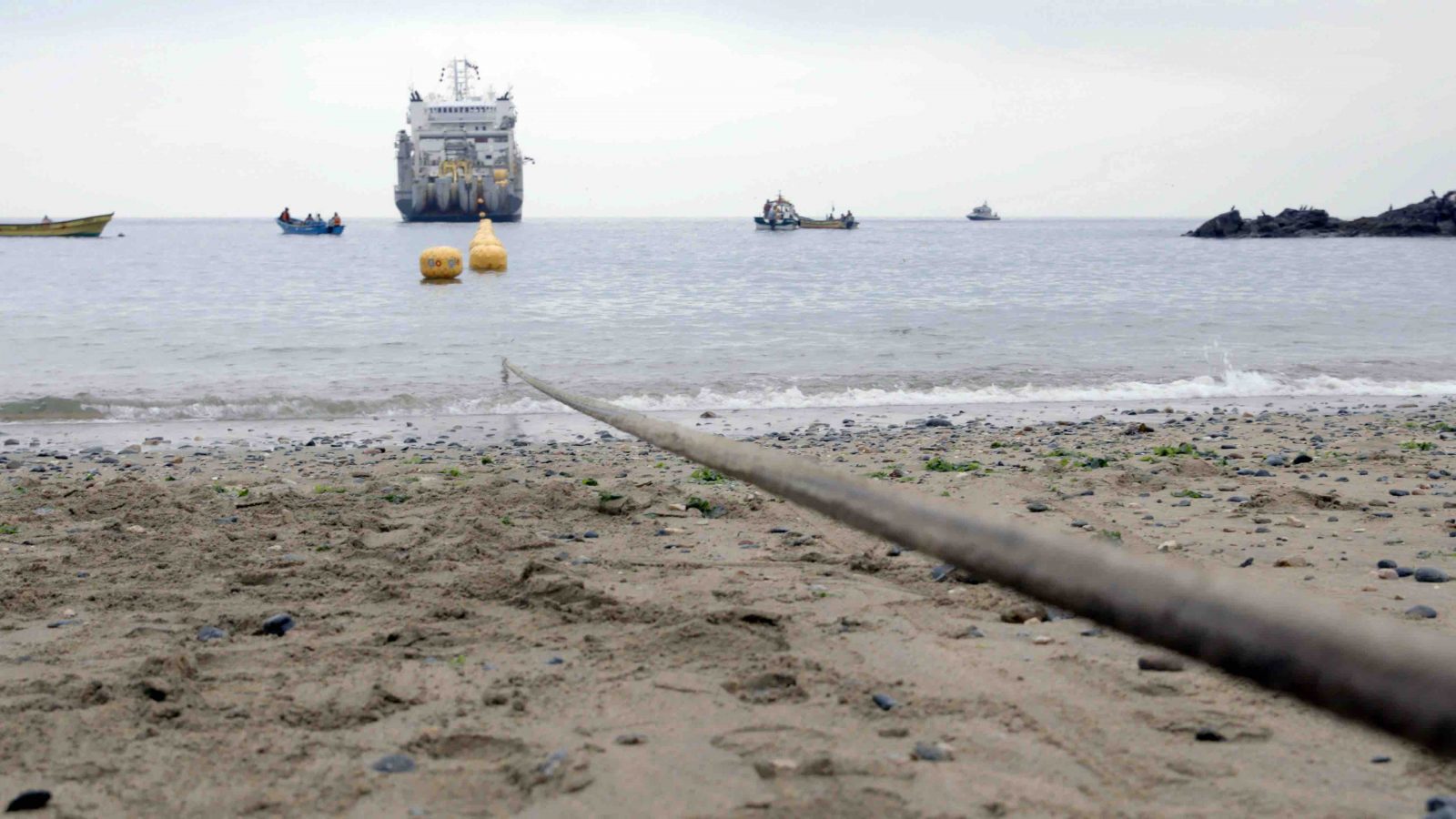 Curie, a Google-owned subsea cable successfully landing and connecting to Chile