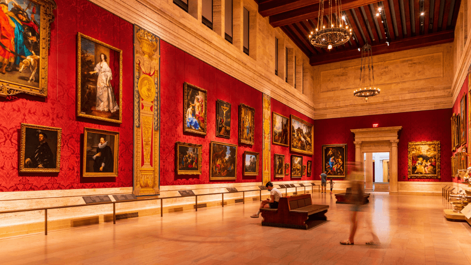 traditional art galleries at Museum of Fine Arts, Boston