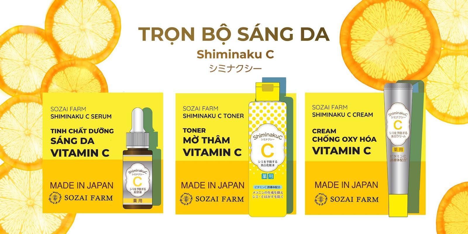 Trọn bộ vitamin C Shiminaku nhà Sozai Farm