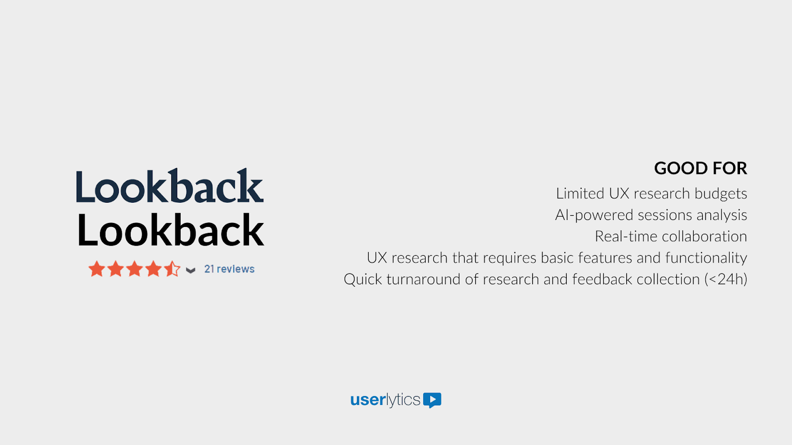UX testing tool n°5: Lookback