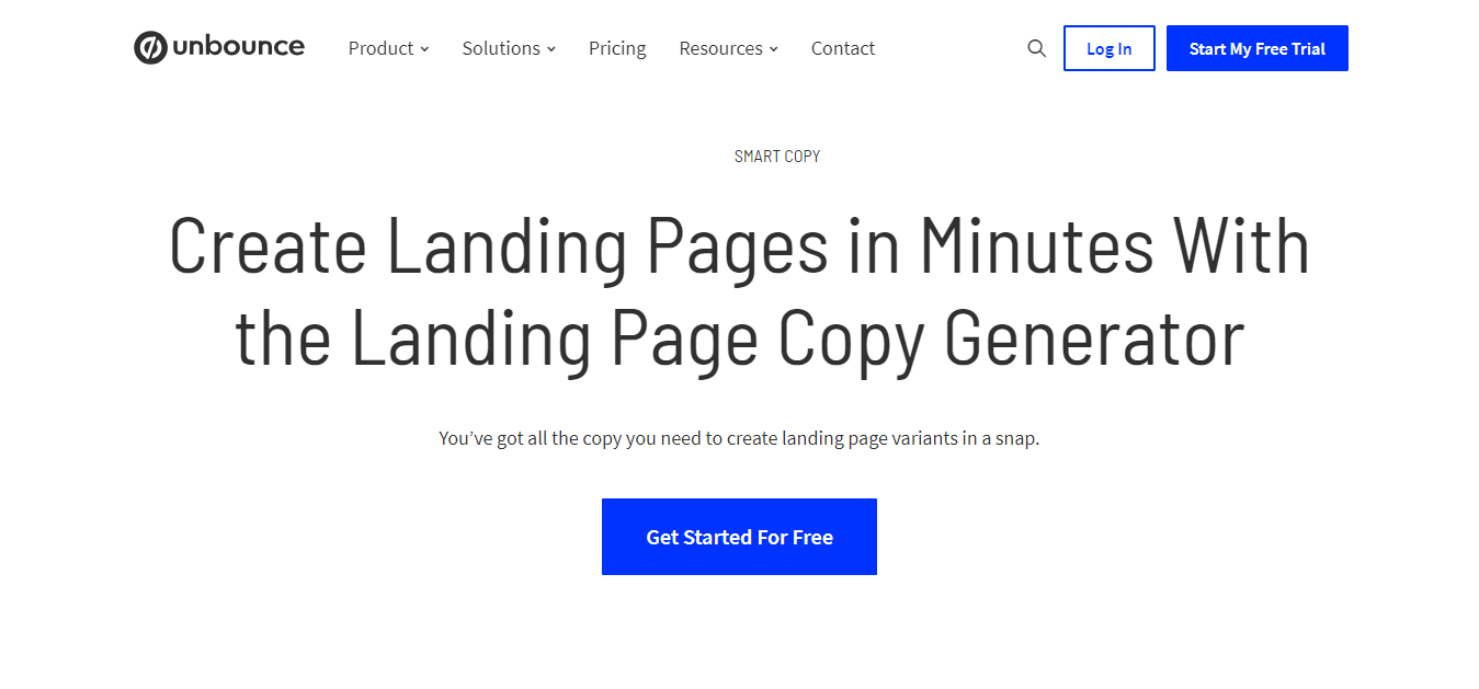 Unbounce Landing Page SC Template