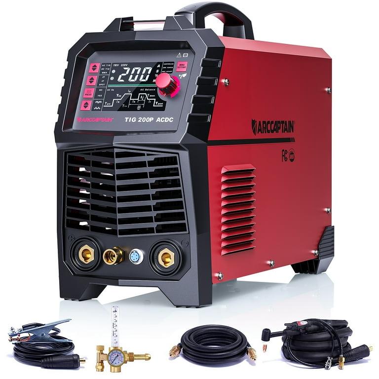 TIG welding machine with digital display and controls