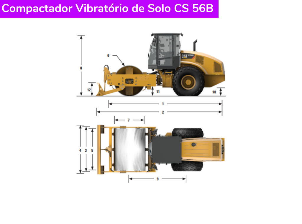 Compactador Vibratório de Solo CS 56B Caterpillar