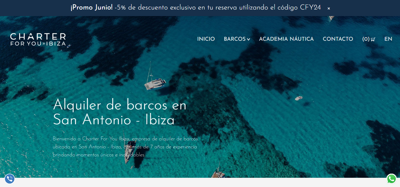 Tours en barco en Ibiza.
