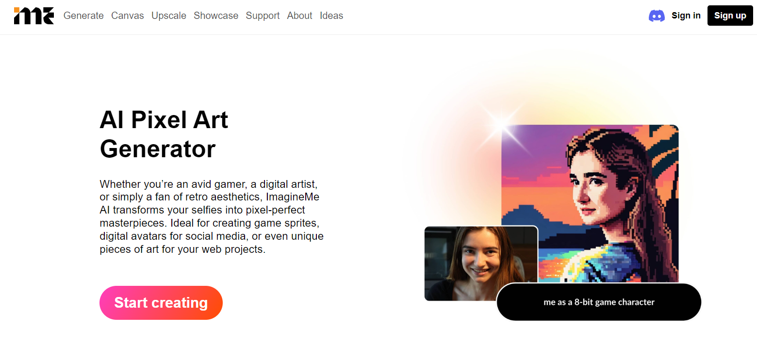 ImagineMe AI Pixel Art Generator
