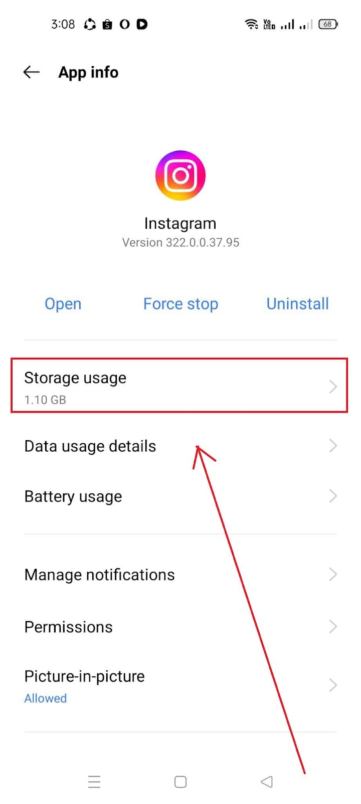 How to Clear Cache on Instagram - Storage Usage