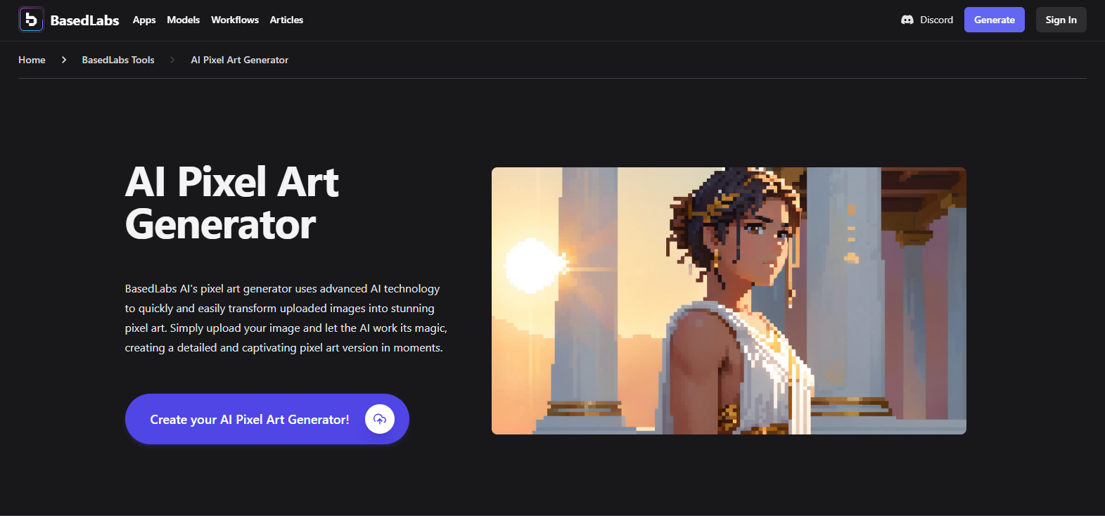 BasedLabs AI Pixel Art Generator