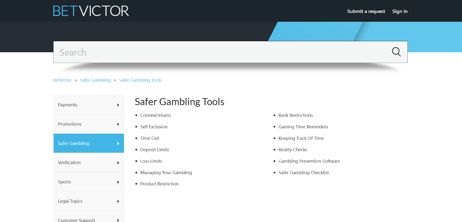 BetVictor safe gambling