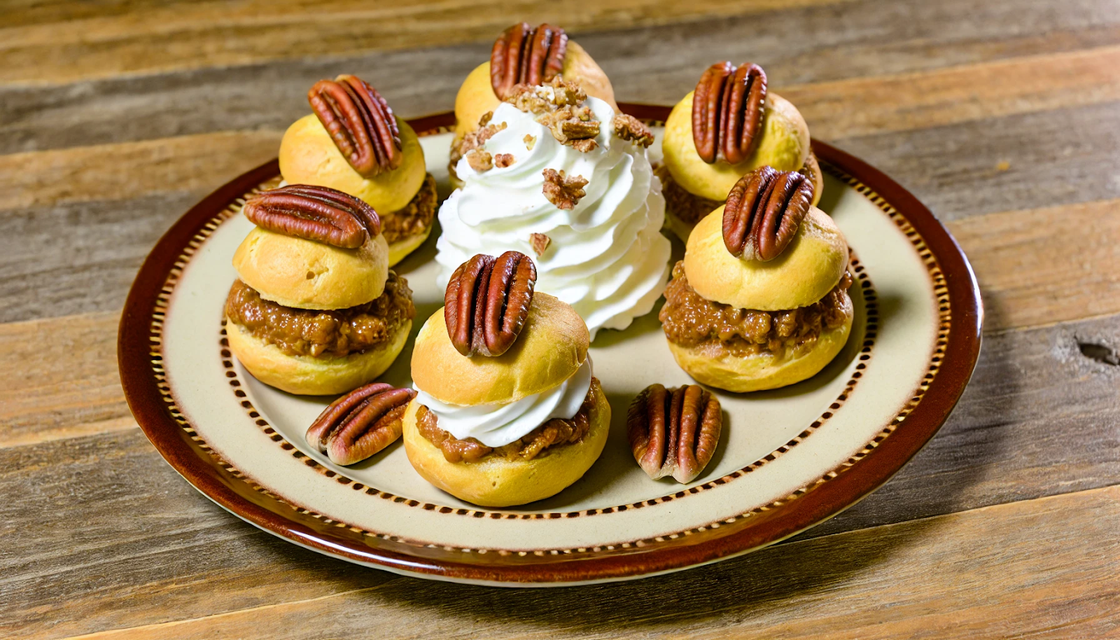 Pecan Pie Cream Puffs