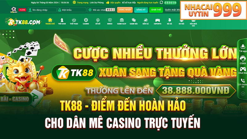 TK88 Nhà cái uy tín hàng đầu Việt Nam