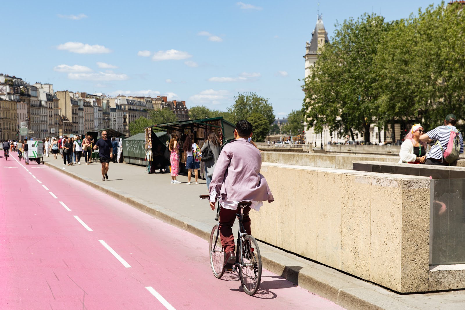 Man Renting a Bike During the Paris Olympic Games