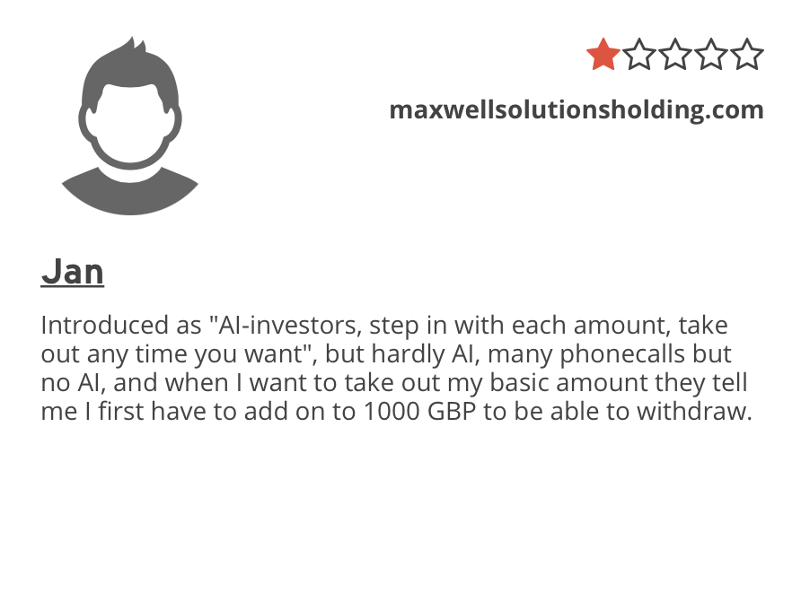 Maxwell Solutions Holding Pte Ltd: reviews-scam