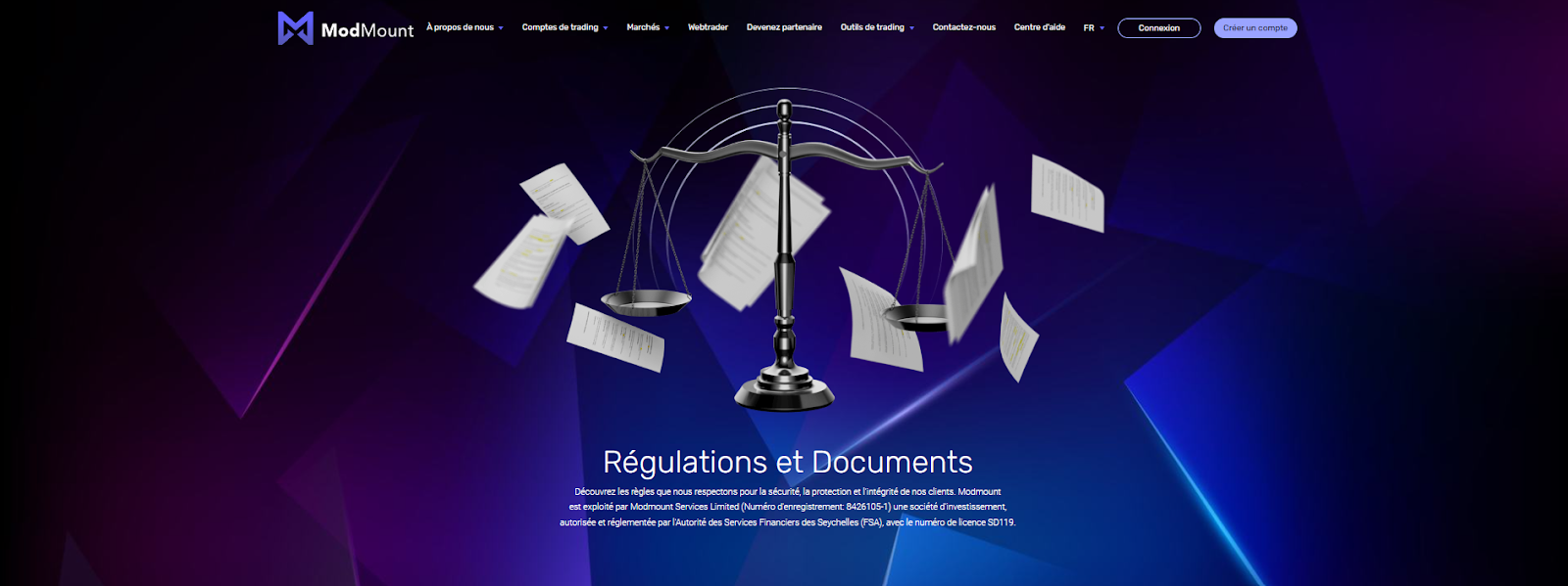 modmountltd.com autorisé et réglementé par la Financial Services Authority (FSA) des Seychelles