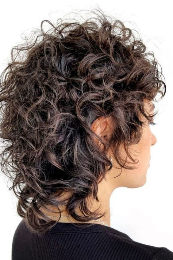 Picture of a lady wearing the Layered Haircuts for Curly Hair
