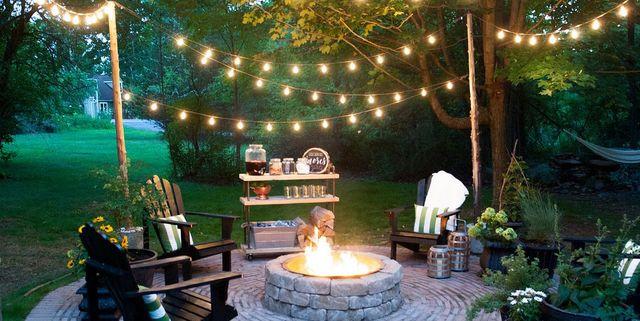 24 Backyard Lighting Ideas - How to Hang Outdoor String Lights