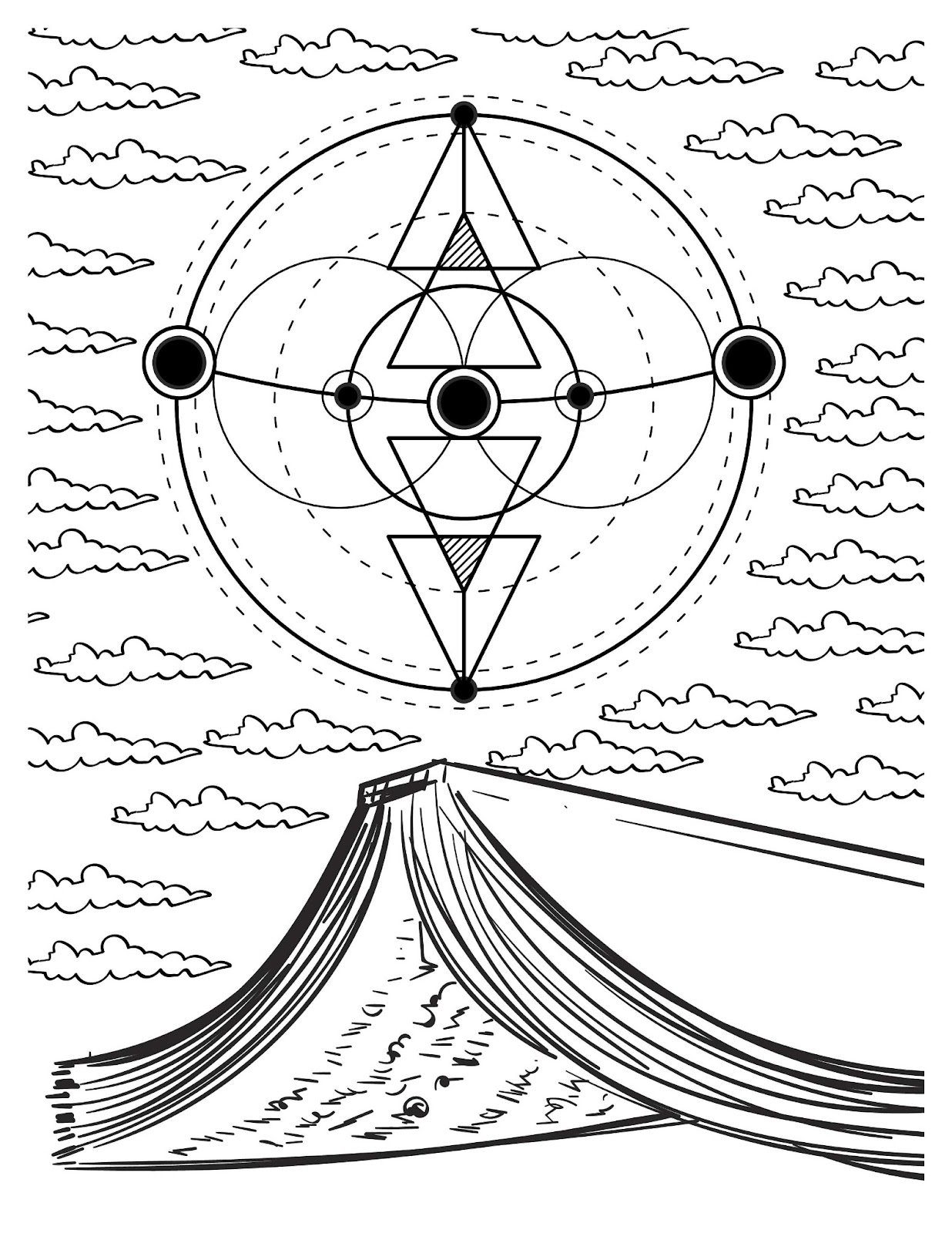 Celestial Manuscript magic coloring pages