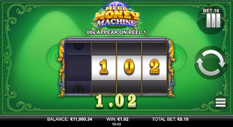 mega money machine Slot Grid Layout and Symbols