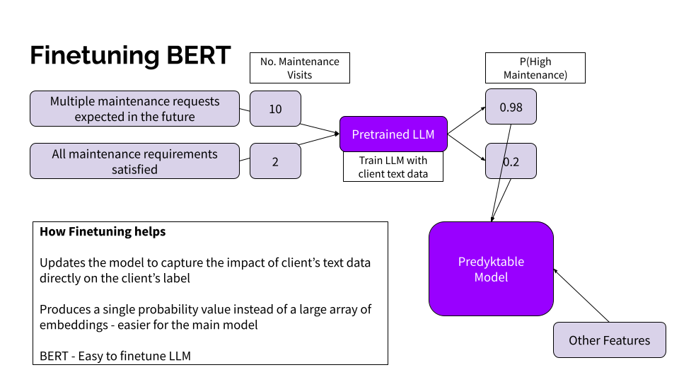 Finetuning BERT diagram- easy LLM
